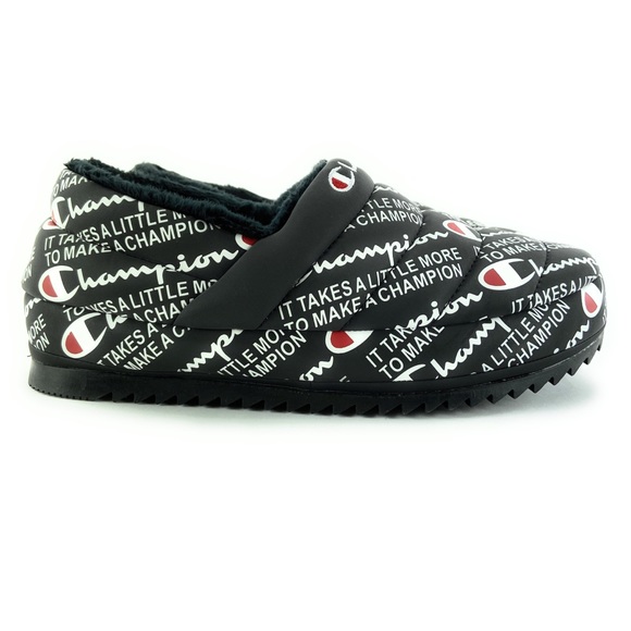 Champion Shoes Champion Womens Varsity Reflective Black Slippers